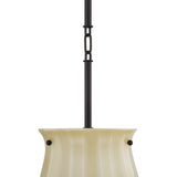 Cortland Small Pendant 10", Champagne Glass and Distressed Bronze