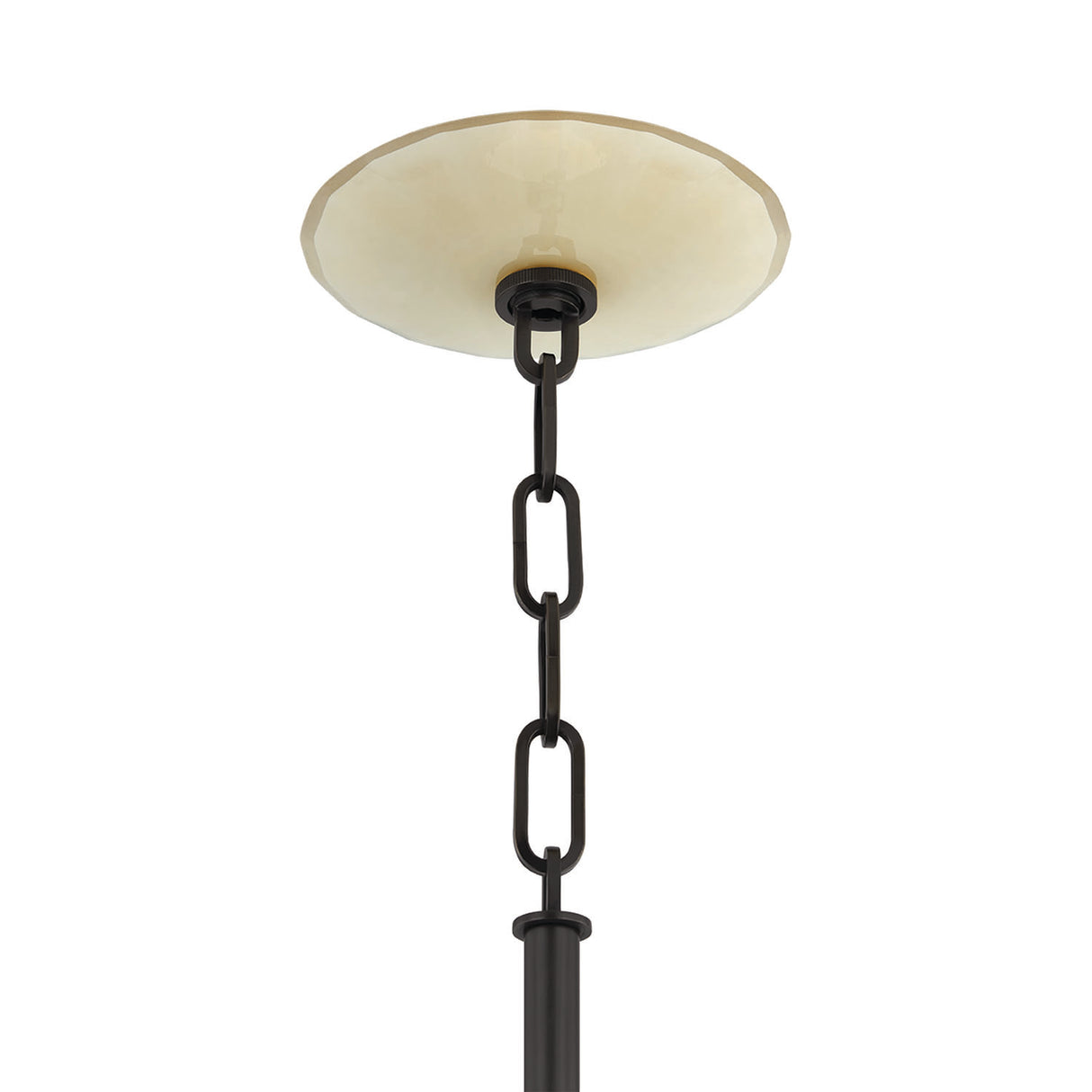 Cortland Medium Pendant 14", Champagne Glass and Distressed Bronze