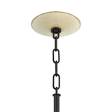 Cortland Medium Pendant 14", Champagne Glass and Distressed Bronze