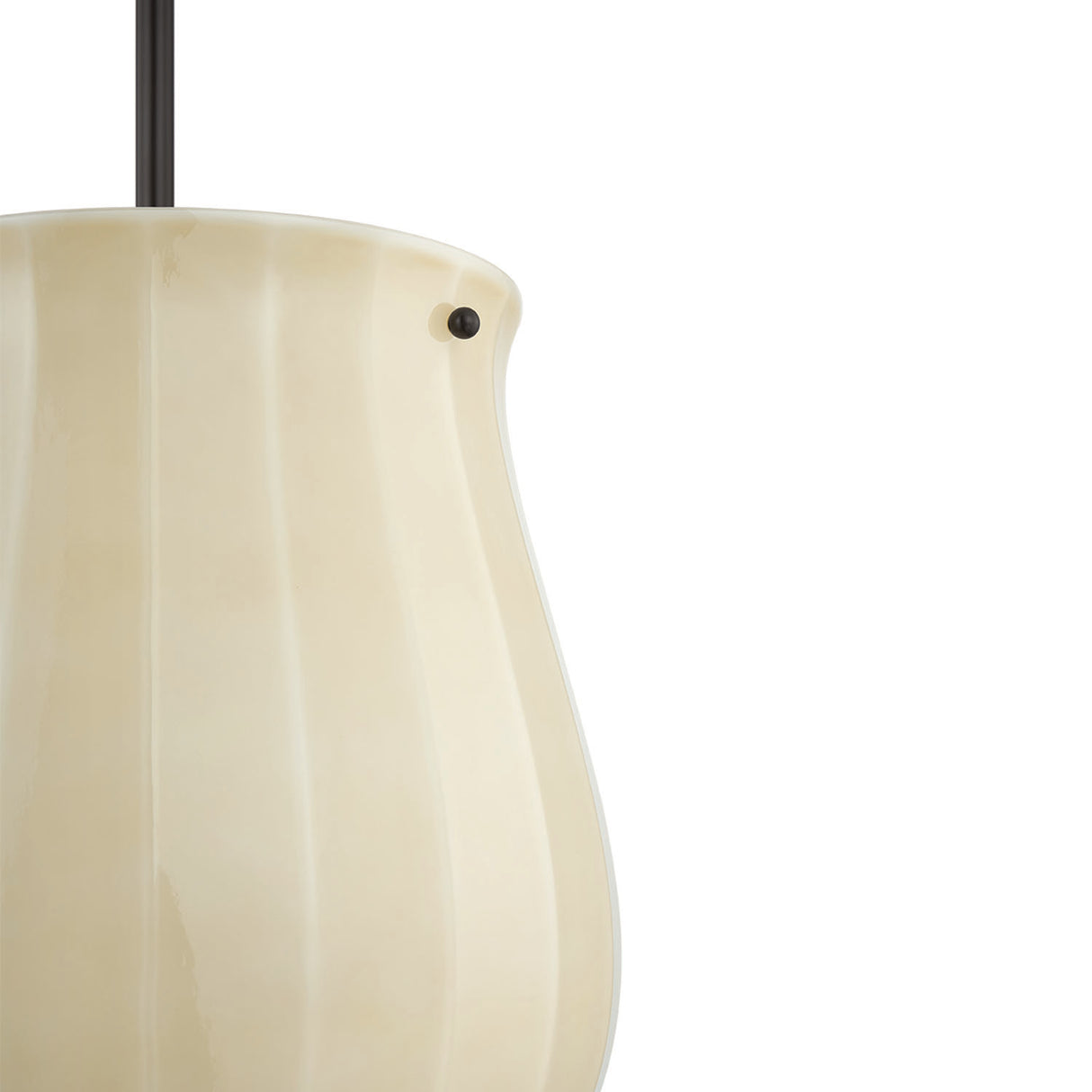 Cortland Medium Pendant 14", Champagne Glass and Distressed Bronze