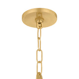 Kelton Small Pendant 8", Cloud Glass and Aged Brass