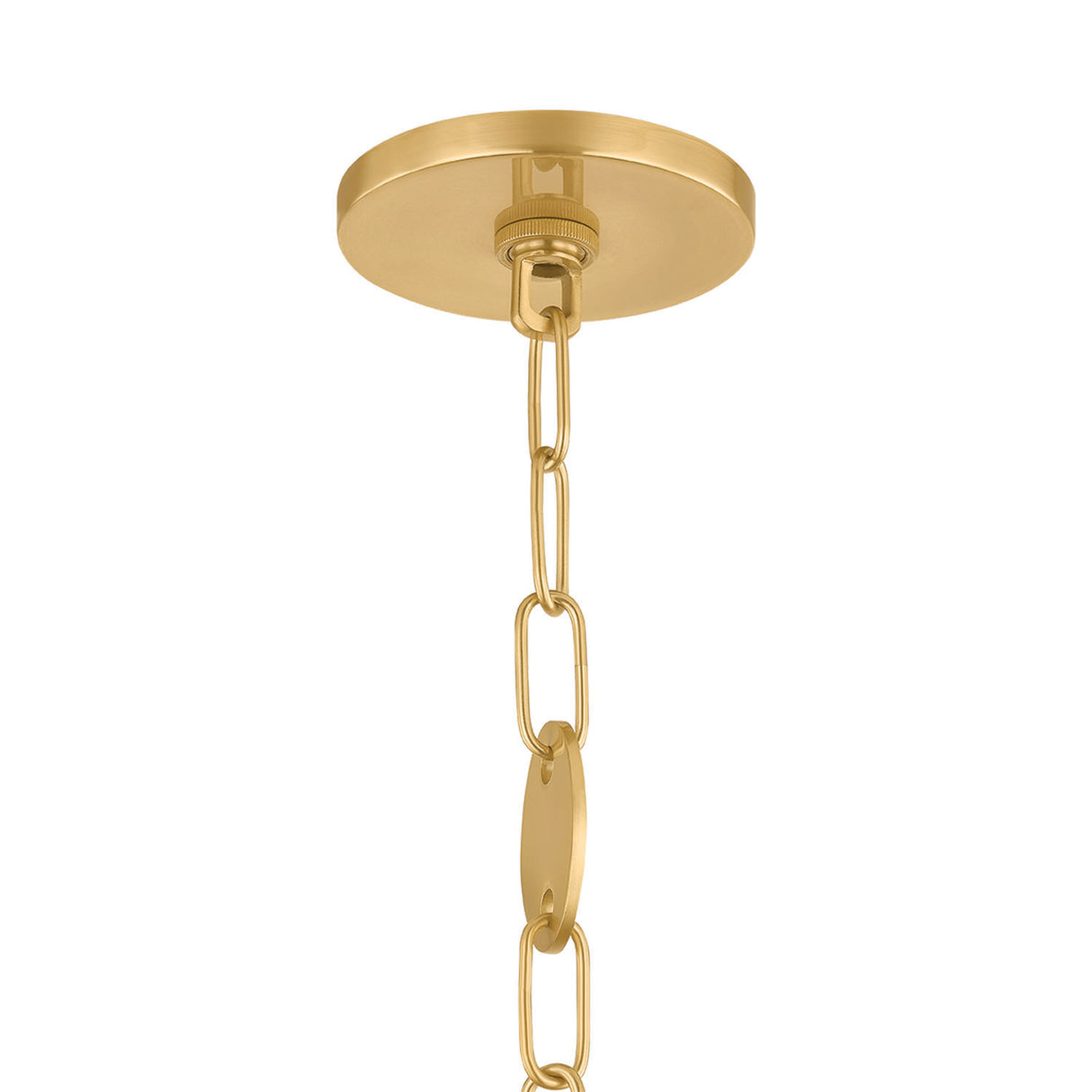 Kelton Medium Pendant 12", Cloud Glass and Aged Brass