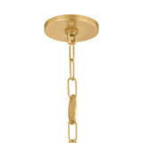 Kelton Medium Pendant 12", Cloud Glass and Aged Brass