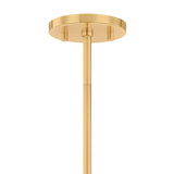 Ellsworth Pendant 16", Taupe Crackle Ceramic and Aged Brass