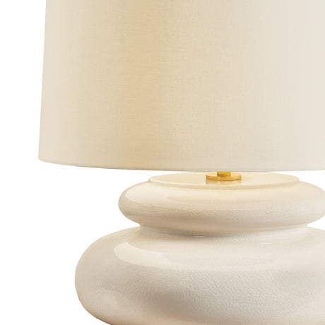 Ellsworth Table Lamp 20", Taupe Crackle Ceramic