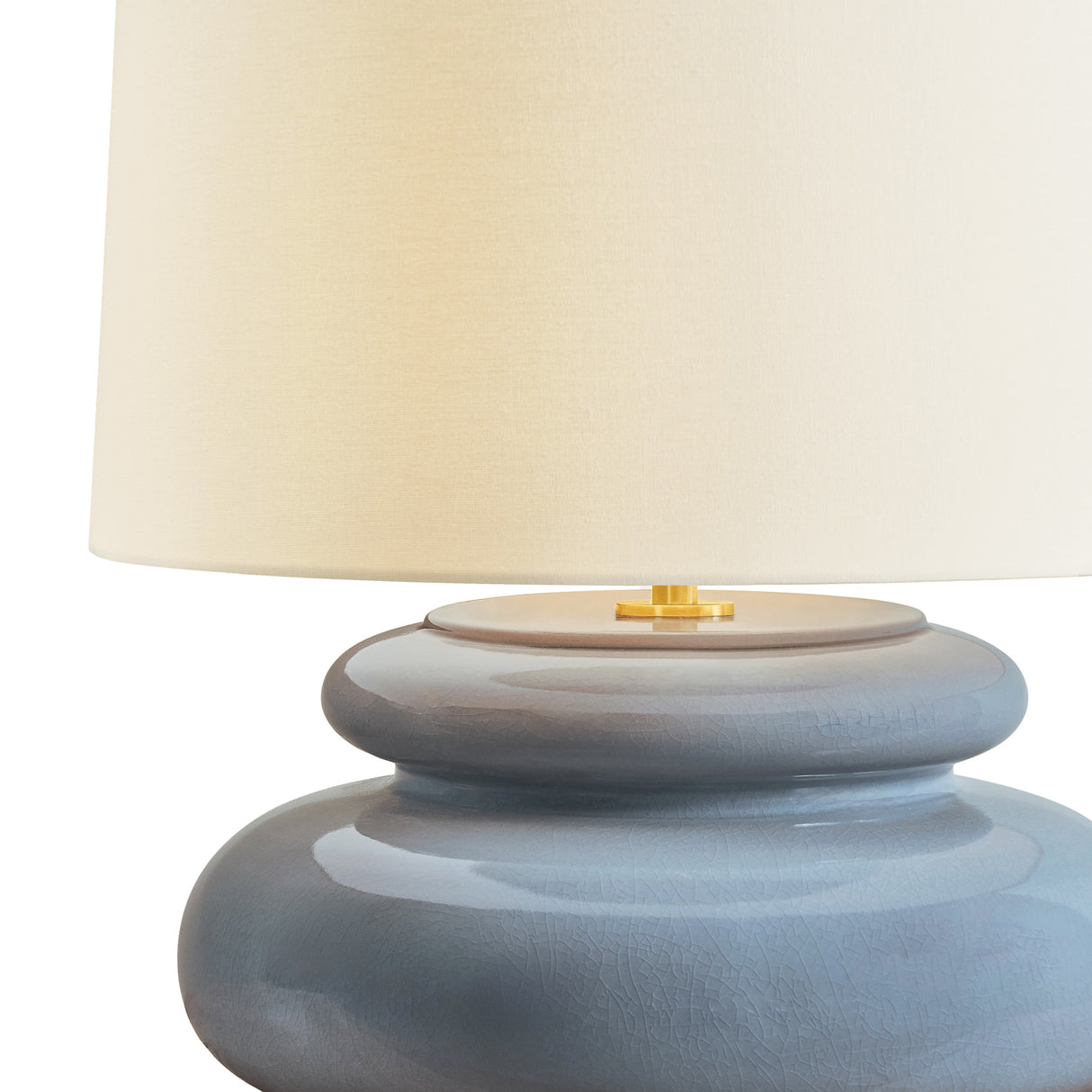 Ellsworth Table Lamp 20", Blue Crackle Ceramic