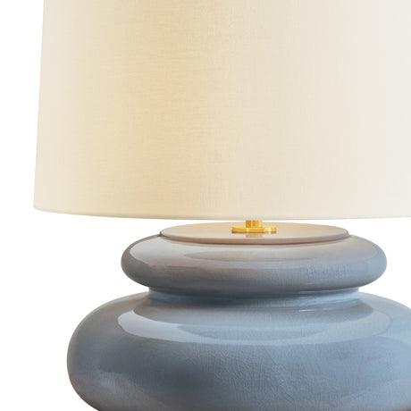 Ellsworth Table Lamp 20", Blue Crackle Ceramic