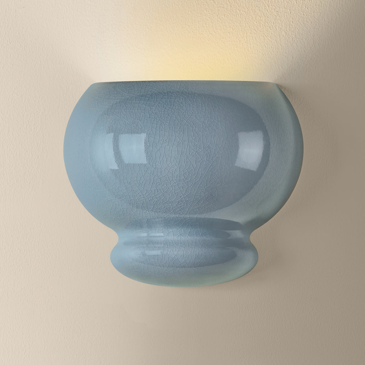 Ellsworth Wall Sconce 9", Blue Crackle Ceramic
