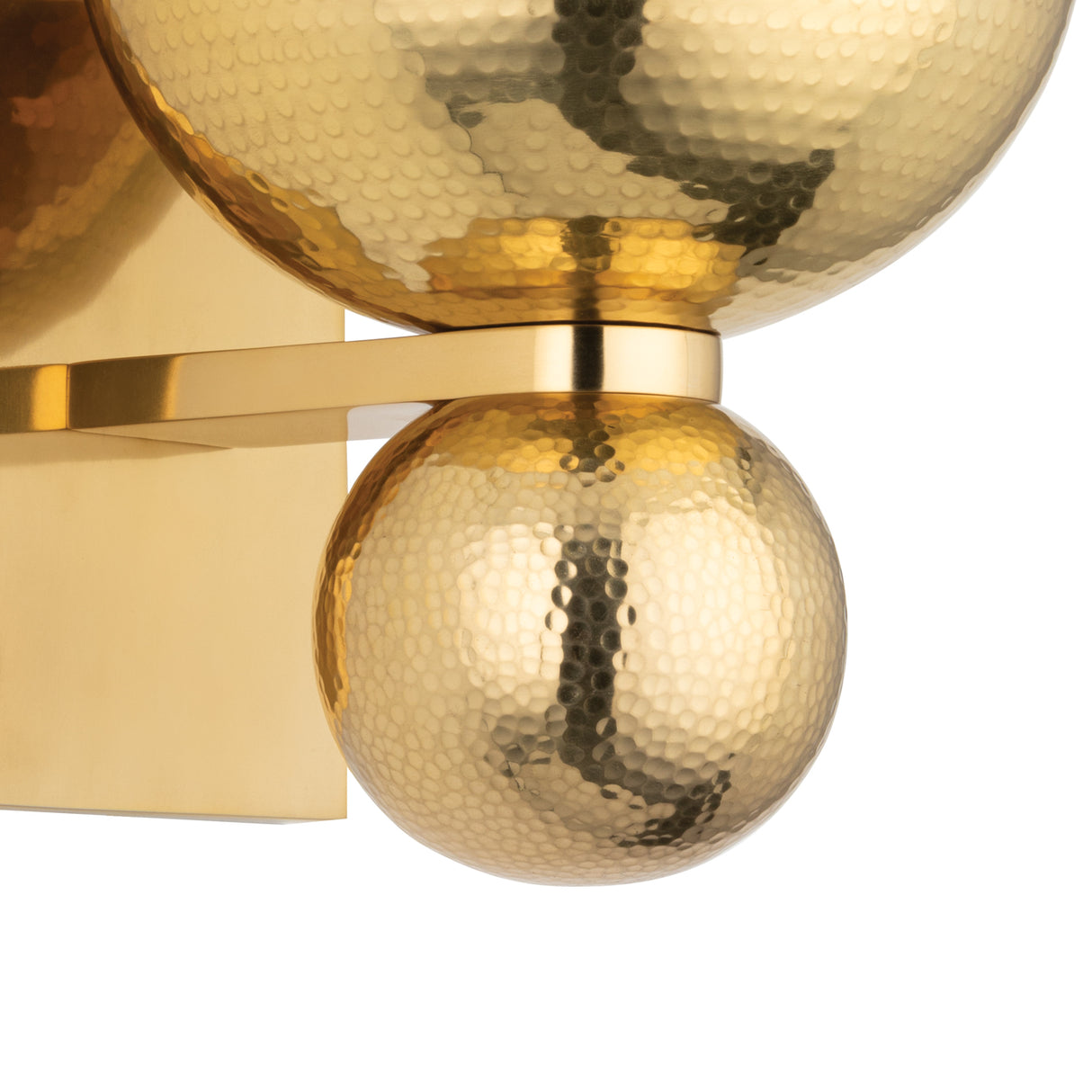 Stanton Wall Sconce 8", Hammered Vintage Brass