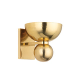 Stanton Wall Sconce 8", Hammered Vintage Brass