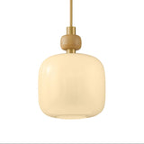 Norden Medium Pendant 16", Aged Brass and Milk Glass