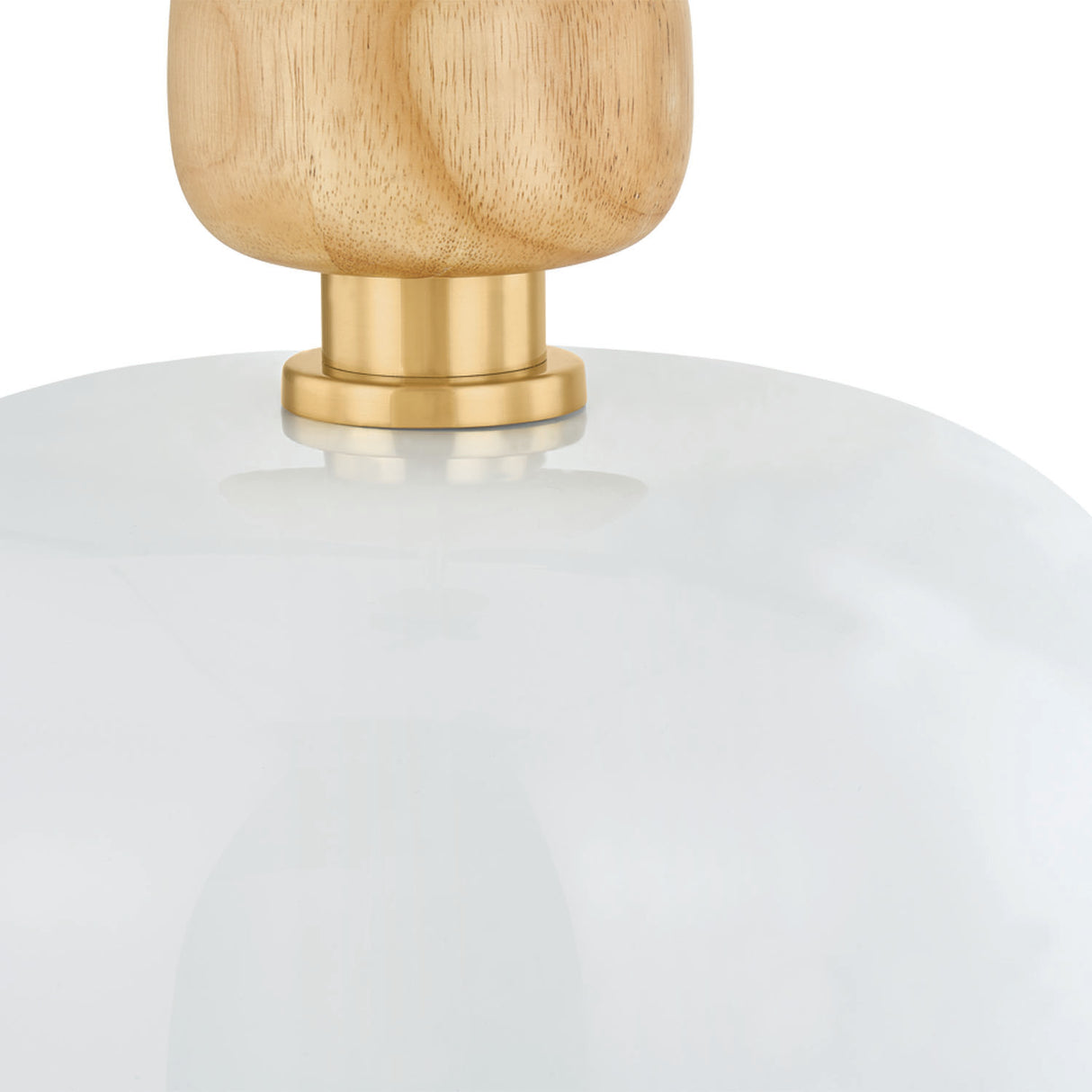 Norden Medium Pendant 16", Aged Brass and Milk Glass