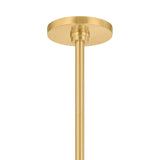 Norden Small Pendant 12", Aged Brass and Milk Glass