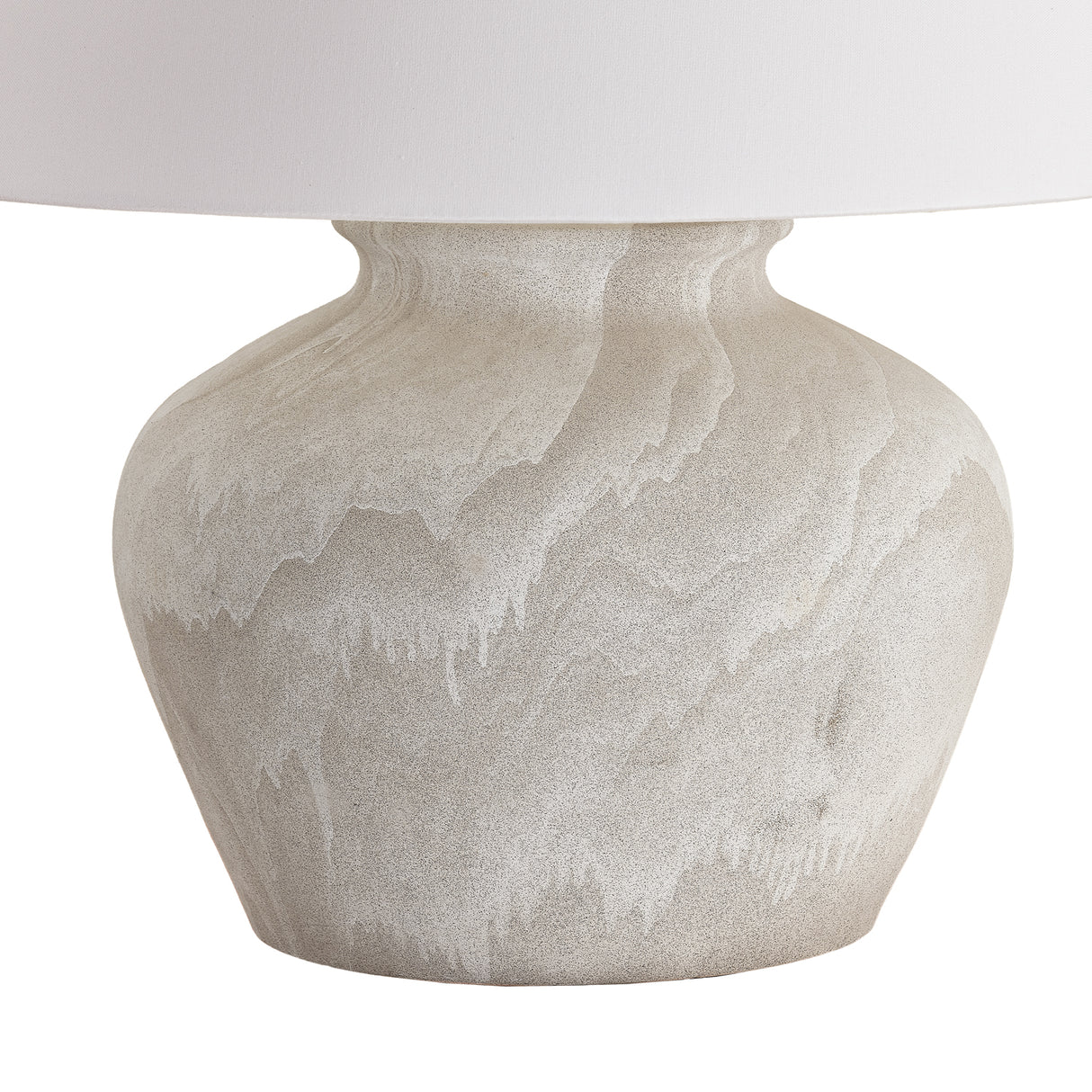 Kensington Table Lamp 24", Sand Ceramic and Aged Brass