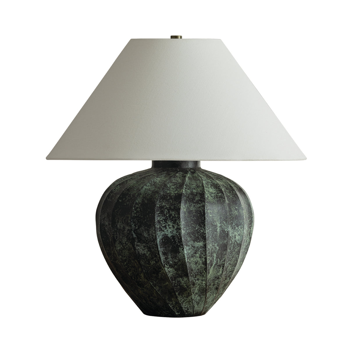 Calloway Table Lamp 23", Black Patina Metal