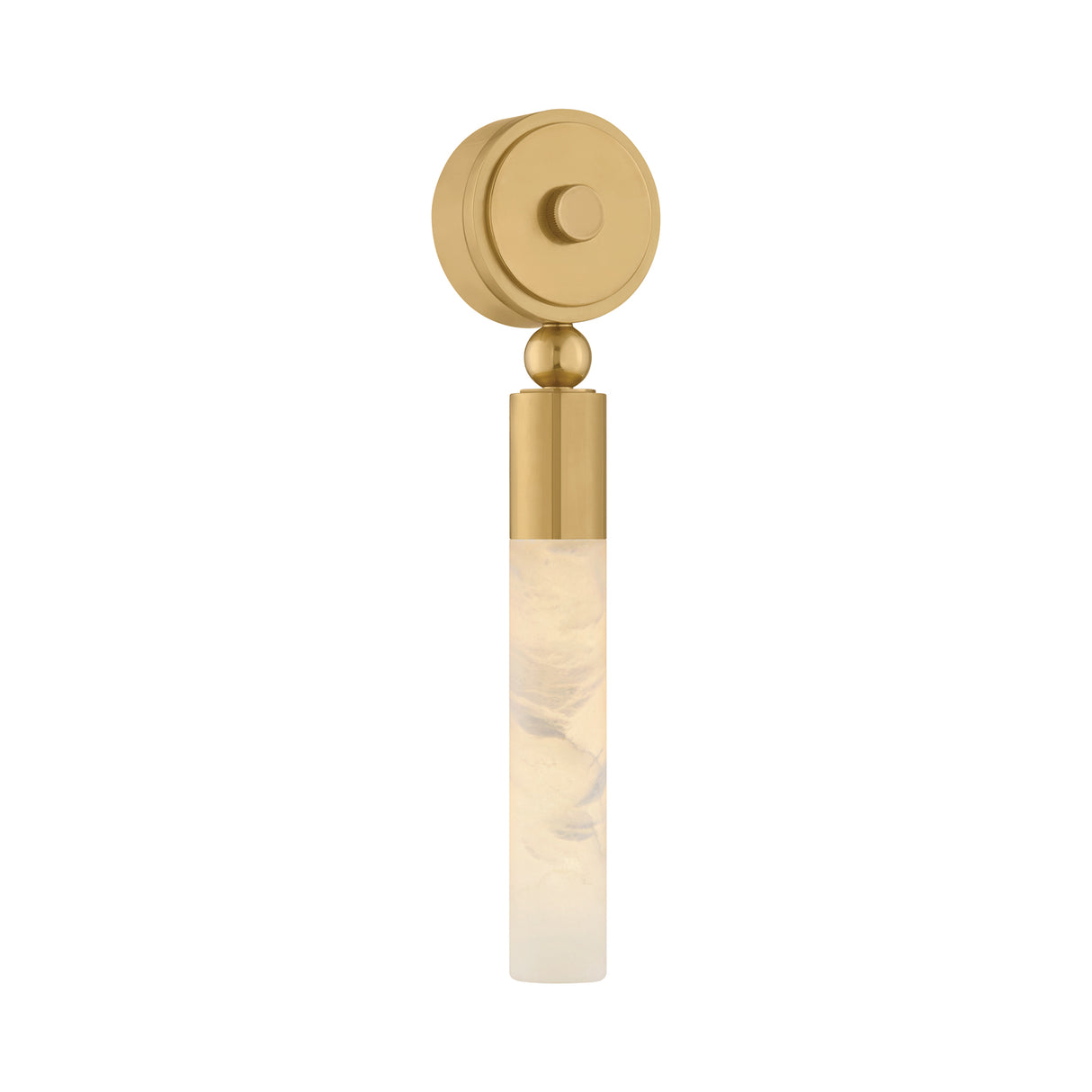 Arden LED Wall Sconce 18", Vintage Brass and Alabaster