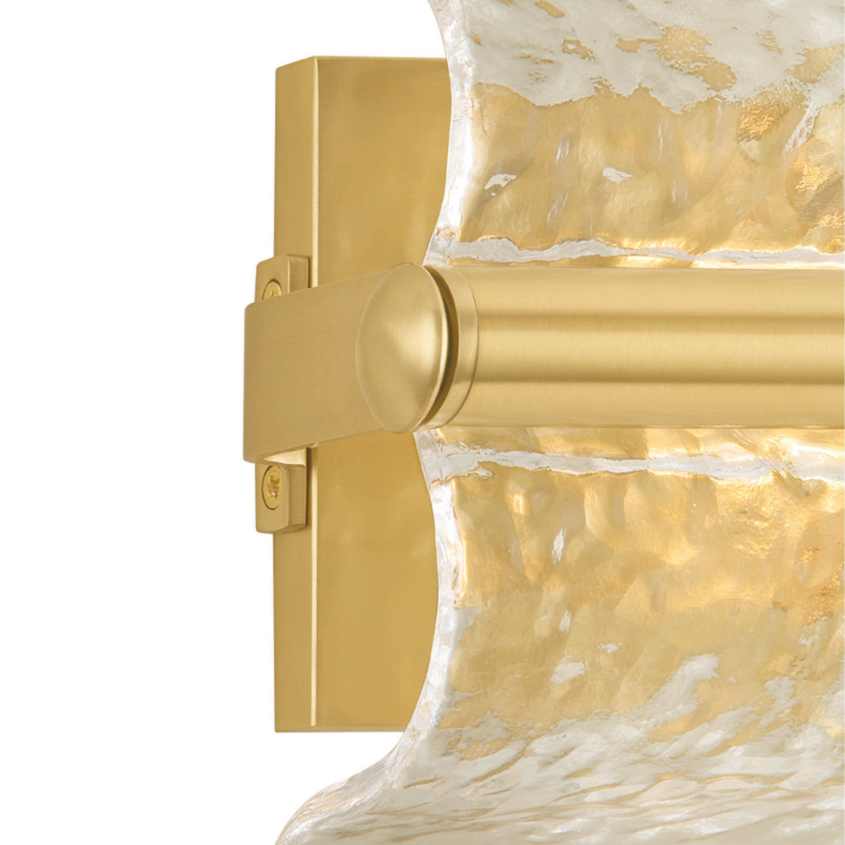 Bristolia 3 Light Wall Sconce 28", Aged Brass and Clear Piastra Glass