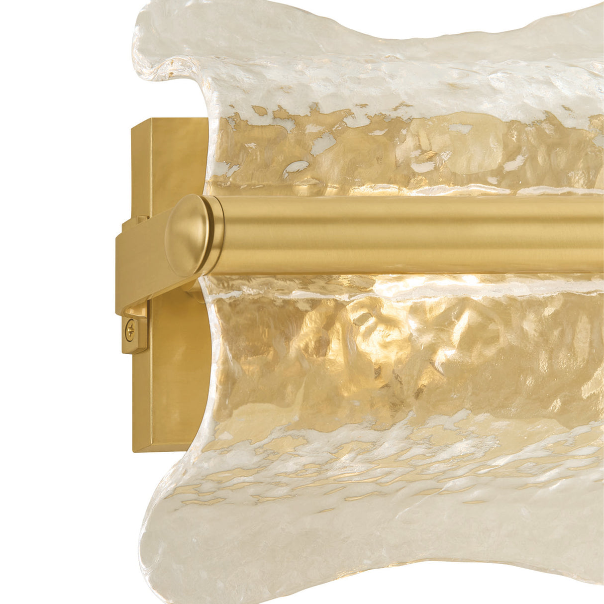 Bristolia 4 Light Wall Sconce 36", Aged Brass and Clear Piastra Glass