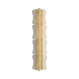 Bristolia 4 Light Wall Sconce 36", Aged Brass and Clear Piastra Glass
