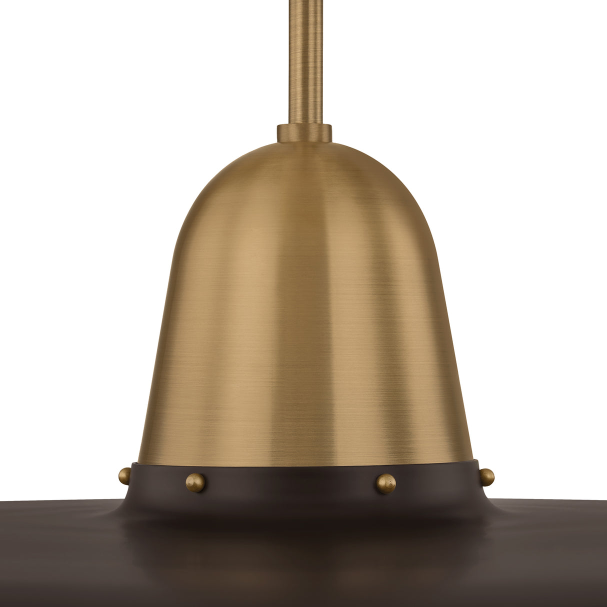 Beryl Pull Down Pendant 25", Bronze and Patina Brass