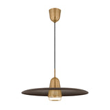 Beryl Pull Down Pendant 25", Bronze and Patina Brass