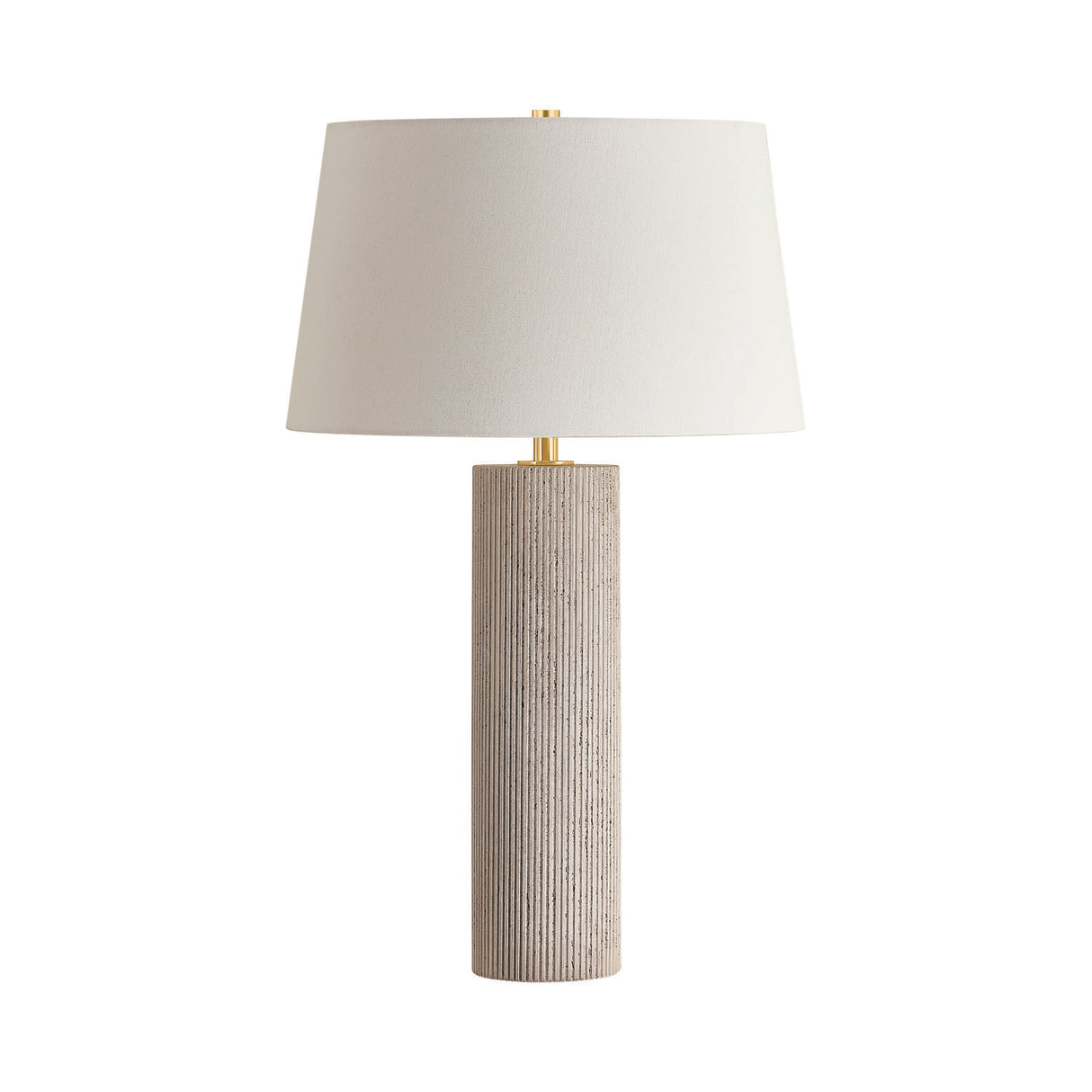 Cassian Table Lamp 30", Fluted Travertine