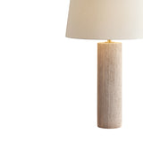 Cassian Table Lamp 30", Fluted Travertine