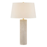 Cassian Table Lamp 30", Fluted Travertine