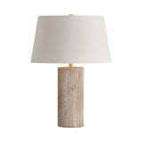 Cassian Table Lamp 22", Fluted Travertine