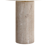 Cassian Table Lamp 22", Fluted Travertine