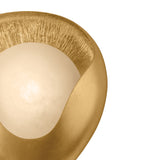 Jovie LED Wall Sconce 10", Textured Gold Leaf and Alabaster