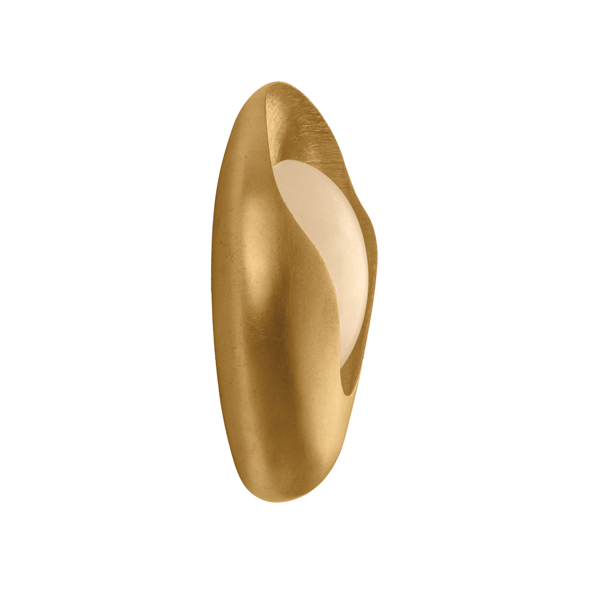 Jovie LED Wall Sconce 10", Textured Gold Leaf and Alabaster