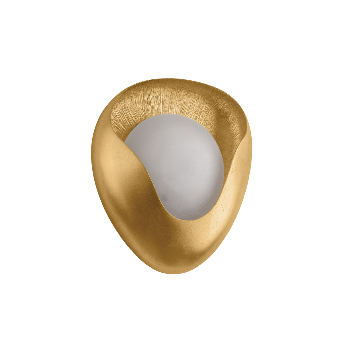 Jovie LED Wall Sconce 10", Textured Gold Leaf and Alabaster