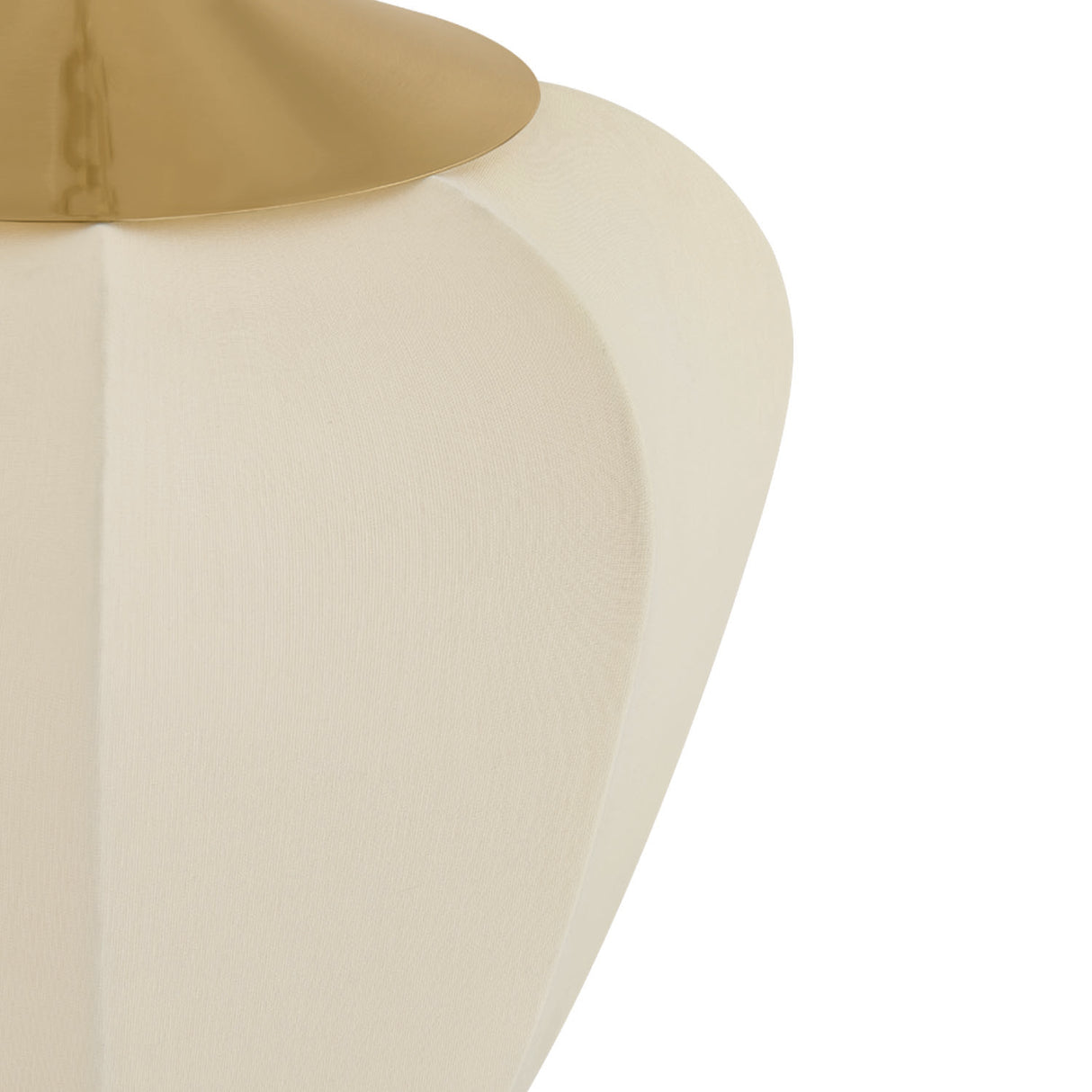 Chiya Medium Pendant 15", Vintage Brass and White Silk