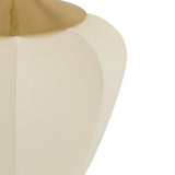 Chiya Medium Pendant 15", Vintage Brass and White Silk