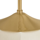 Chiya Medium Pendant 15", Vintage Brass and White Silk