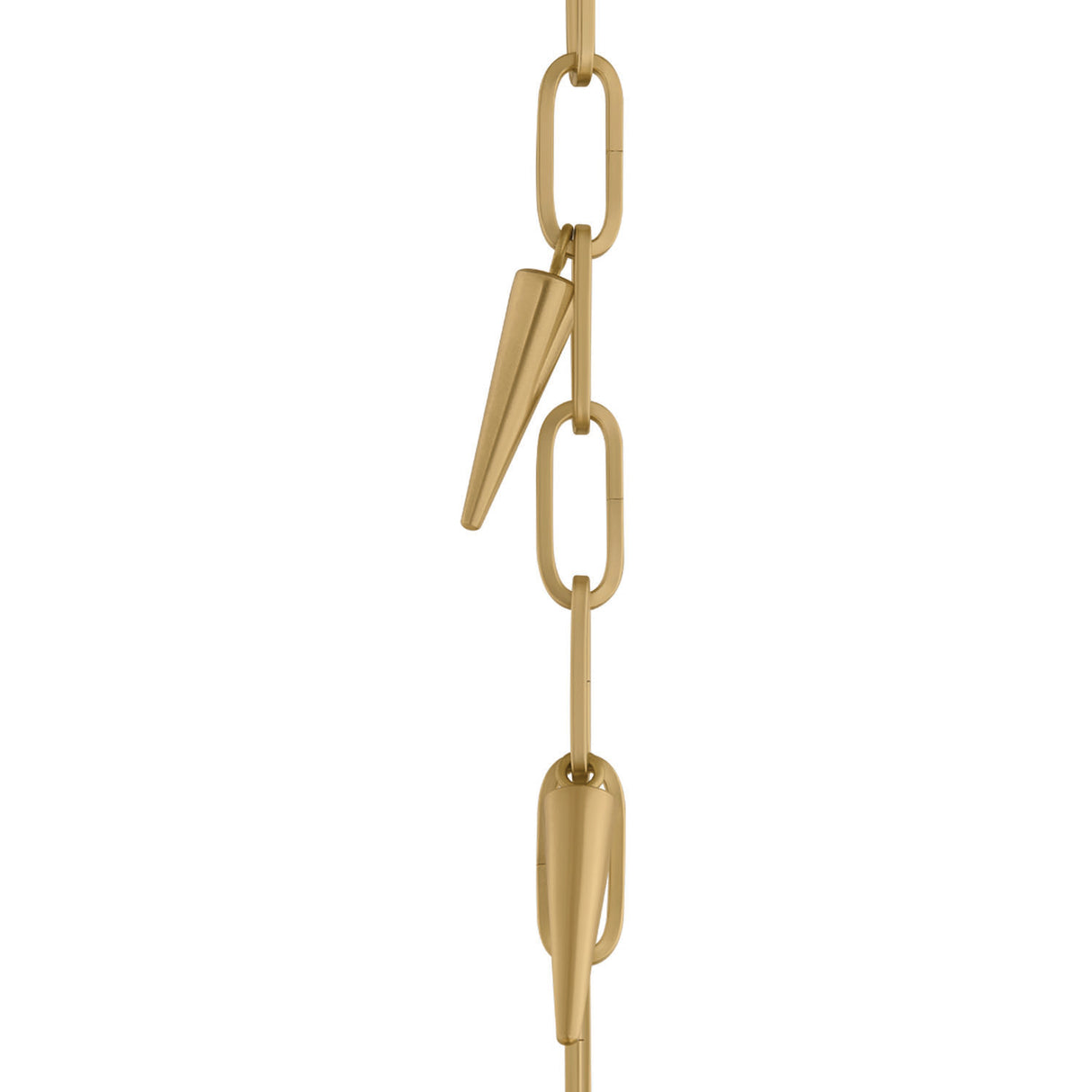 Chiya Extra Large Pendant 28", Vintage Brass and White Silk