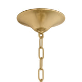 Chiya Extra Large Pendant 28", Vintage Brass and White Silk