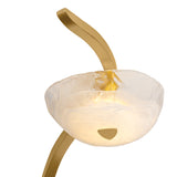 Leona 7 Light LED Semi-Flush 69", Gold Leaf and Piastra Glass