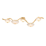 Leona 5 Light LED Semi-Flush 64", Gold Leaf and Piastra Glass