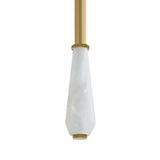 Seneca LED Wall Sconce 25", Vintage Brass and Alabaster