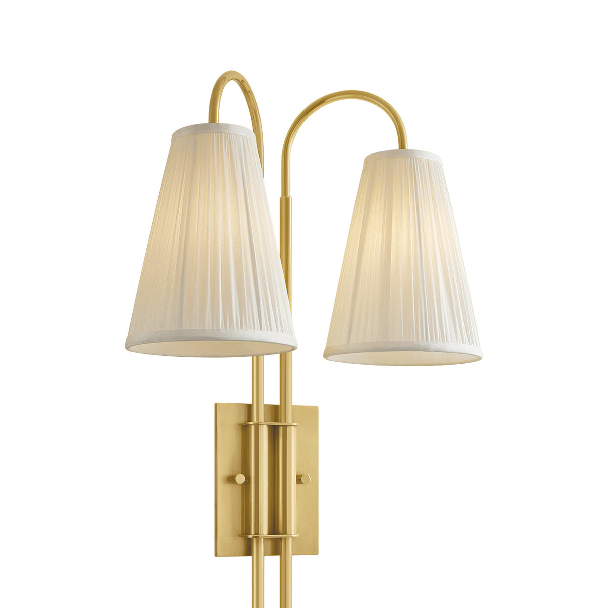Wynn Double Wall Sconce 24", Vintage Brass
