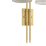 Wynn Double Wall Sconce 24", Vintage Brass