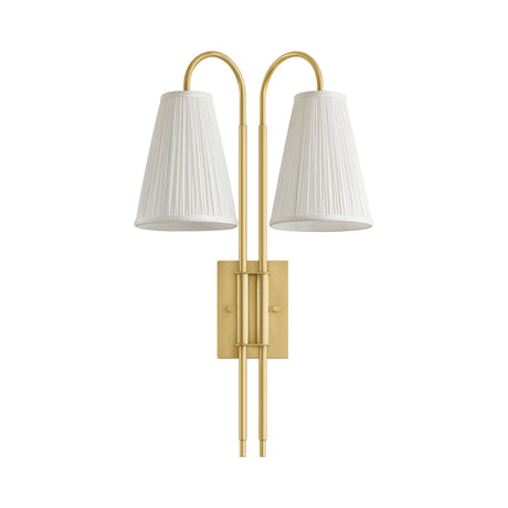 Wynn Double Wall Sconce 24", Vintage Brass