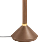 Huegus Floor Lamp 65", Walnut and Aged Brass