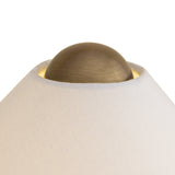 Hendrix Table Lamp 19", Gray Marble and Patina Brass