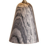 Hendrix Table Lamp 19", Gray Marble and Patina Brass