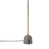 Hendrix Floor Lamp 64", Gray Marble and Patina Brass