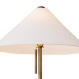 Hendrix Floor Lamp 64", Gray Marble and Patina Brass