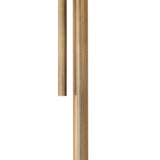 Hendrix Floor Lamp 64", Gray Marble and Patina Brass